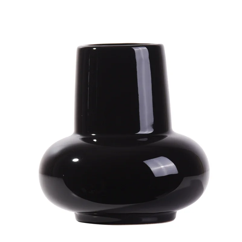 Modern Simple Ceramic Vase Wide Mouth Flower Arrangement Vase Scandinavian Style Home Decoration Arrangement Dried Flower Vase