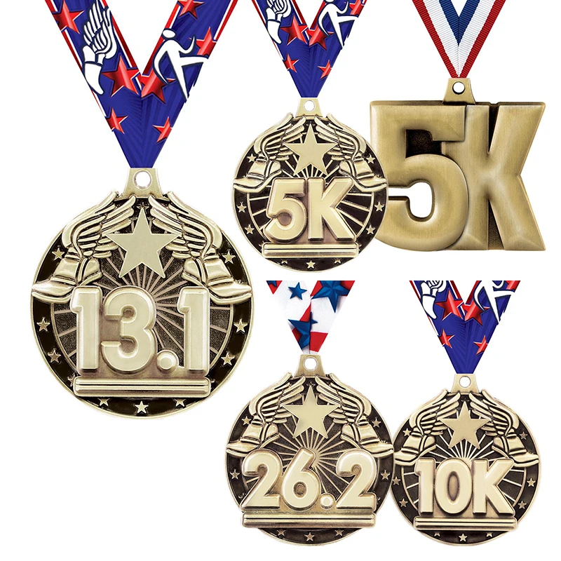 Professional Customized Metal Marathon Sports Award Medallion 5K Running Medal