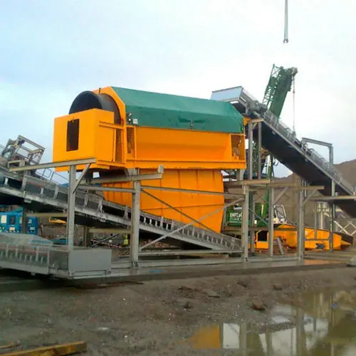 rotary trommel sieve for sand gravel soil clay screening