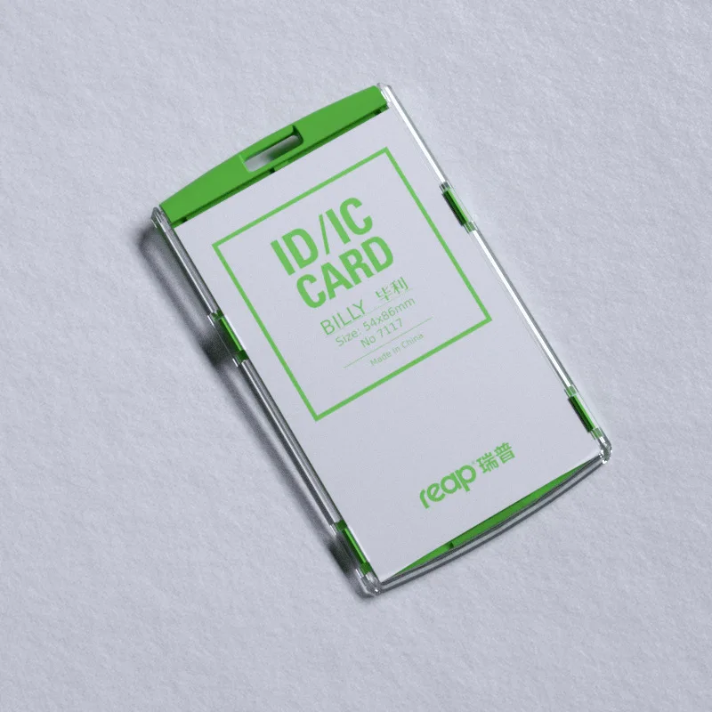 ID/IC Card Holder Name Tag Plastic Badge Holder for Kids Name Label School Camp Office Business