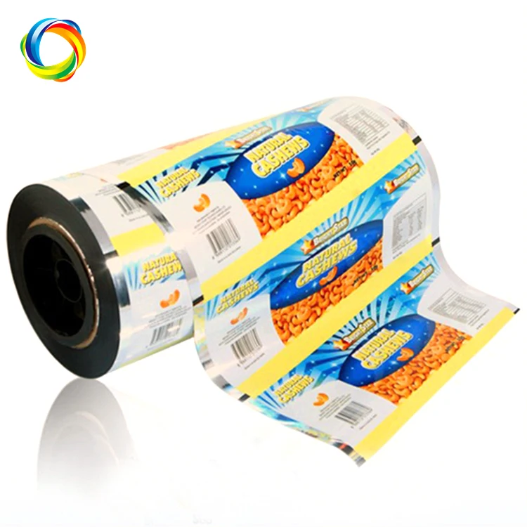 200 Micron Gravure Printing Aluminum Foil Composite Coil Coffee Sauce Degradable UV Plastic Roll Film For Chocolate Chip Packing