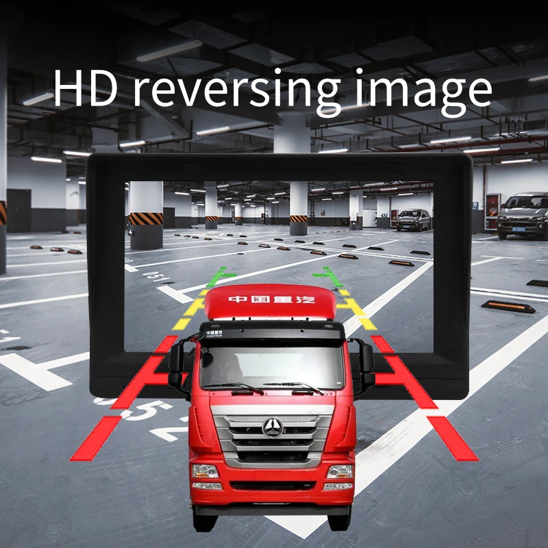 2 video inputs 7 inch monitoring system Kit recorder Cars Front and AHD 1080P full HD dual lens Rear Backup Camera for Truck