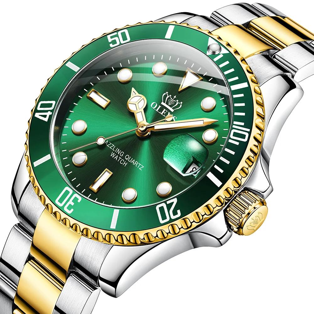 
2020 Brand watches men quartz waterproof Stainless steel Auto day black dial Luxury Design Wristwatches Wrest OEM Watch 