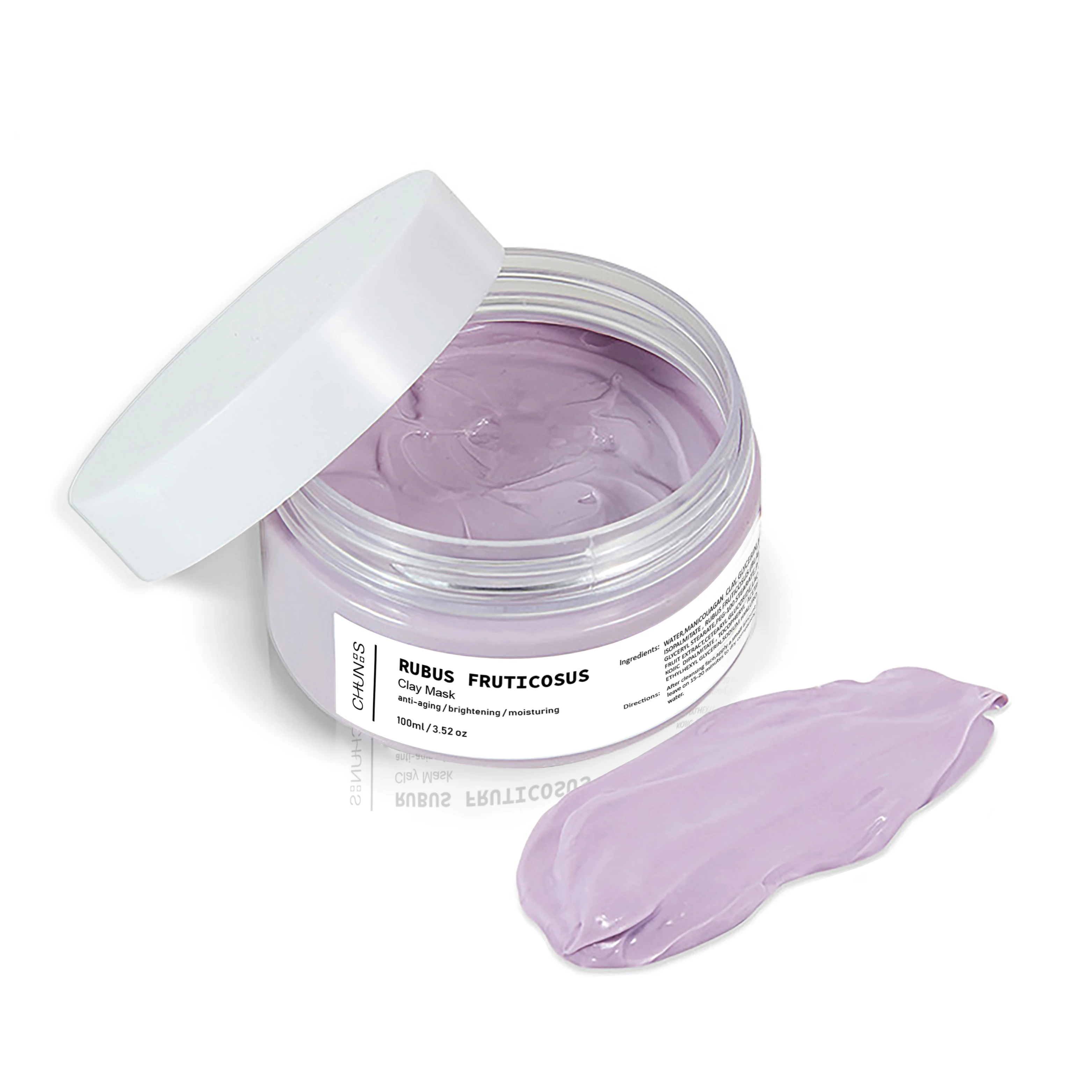 Wholesales Korea  OEM Beauty Cosmetic Natural Brightening Deep Cleansing Skin Face Purple Clay Mask