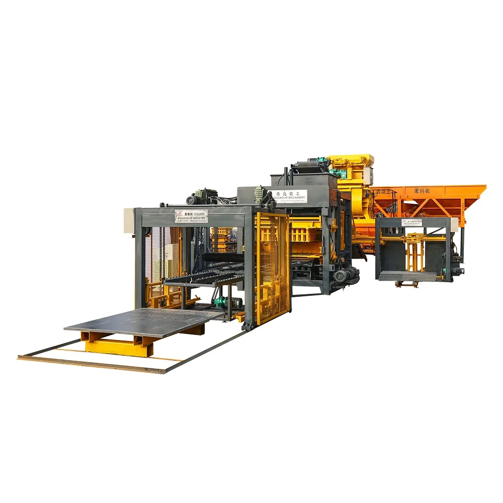 QT12-15 factory price automatic production line hydraulic hollow free burning cement brick machine