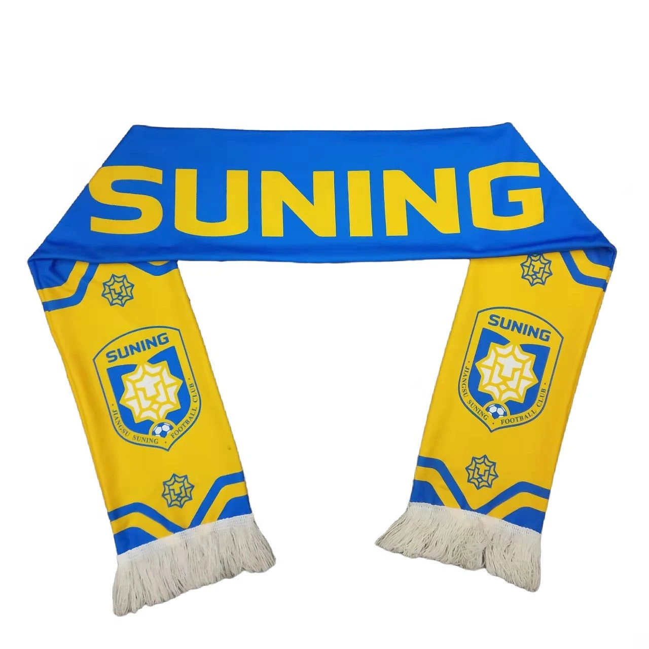 hot sale manufacture polyester customer logo high quality double side football fan scarf