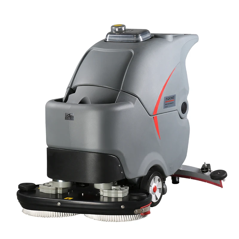 Automatic industry floor cleaning machine GM70BT double brush concrete gym floor washing equipment