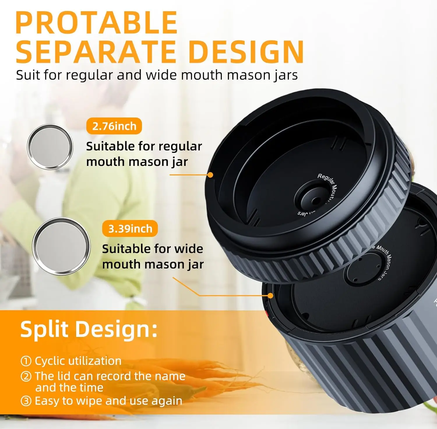 Electric mason jar vacuum sealer Kit Jar Vacuum Sealer for Canning Jars, Vacuum Sealing Machine for Food Storage