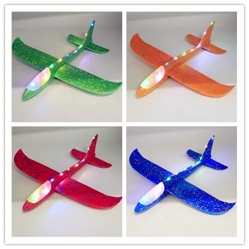 RTS 2024 hot 48CM Big Size Hand Throwing Foam Toy Flying Glider Plane With 3 Colors
