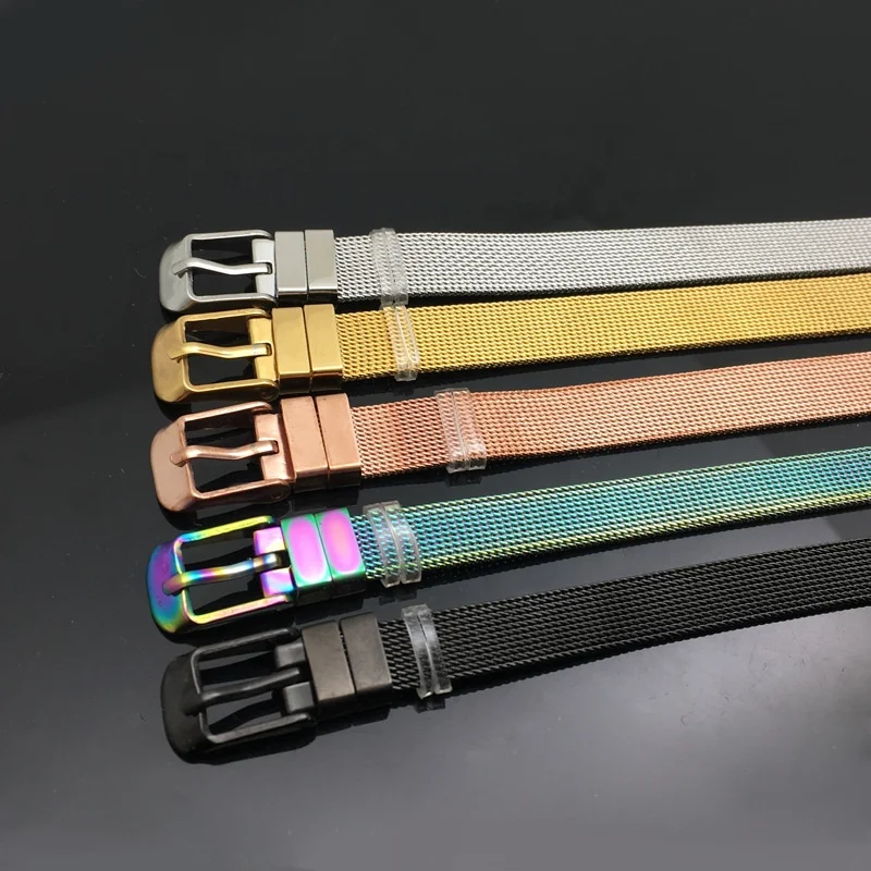 Free Customized 8mm DIY stainless steel mesh band bracelets