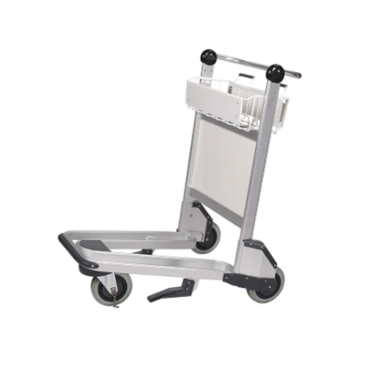 Hot Sale Aluminum Airport Shopping Trolley Airport Luggage Trolley With Hand Brake