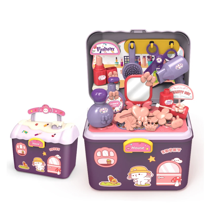 BGL Girls Makeup Pretend Play Toys Plastic 2 In 1 Play House Games Sets