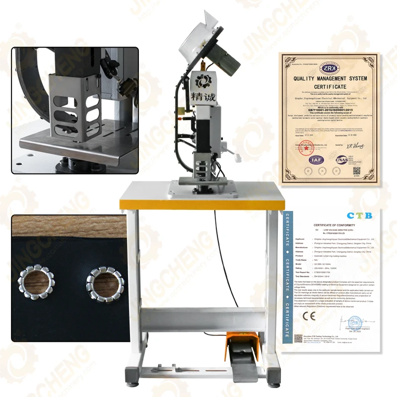 Semi-automatic fast speed high quality eyelet grommet punching attaching machine