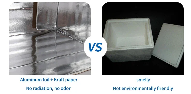 Custom Logo Aluminum Foil Insulation Carton Food Delivery Carton Box With Insulation For Mailing