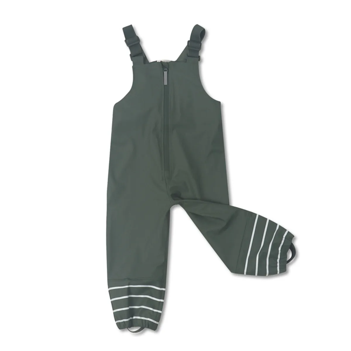 Children PU Waterproof Rain Pants Baby One Piece Jumpsuits Rompers Boys Girls Rain Pants Fashion Kids Overalls