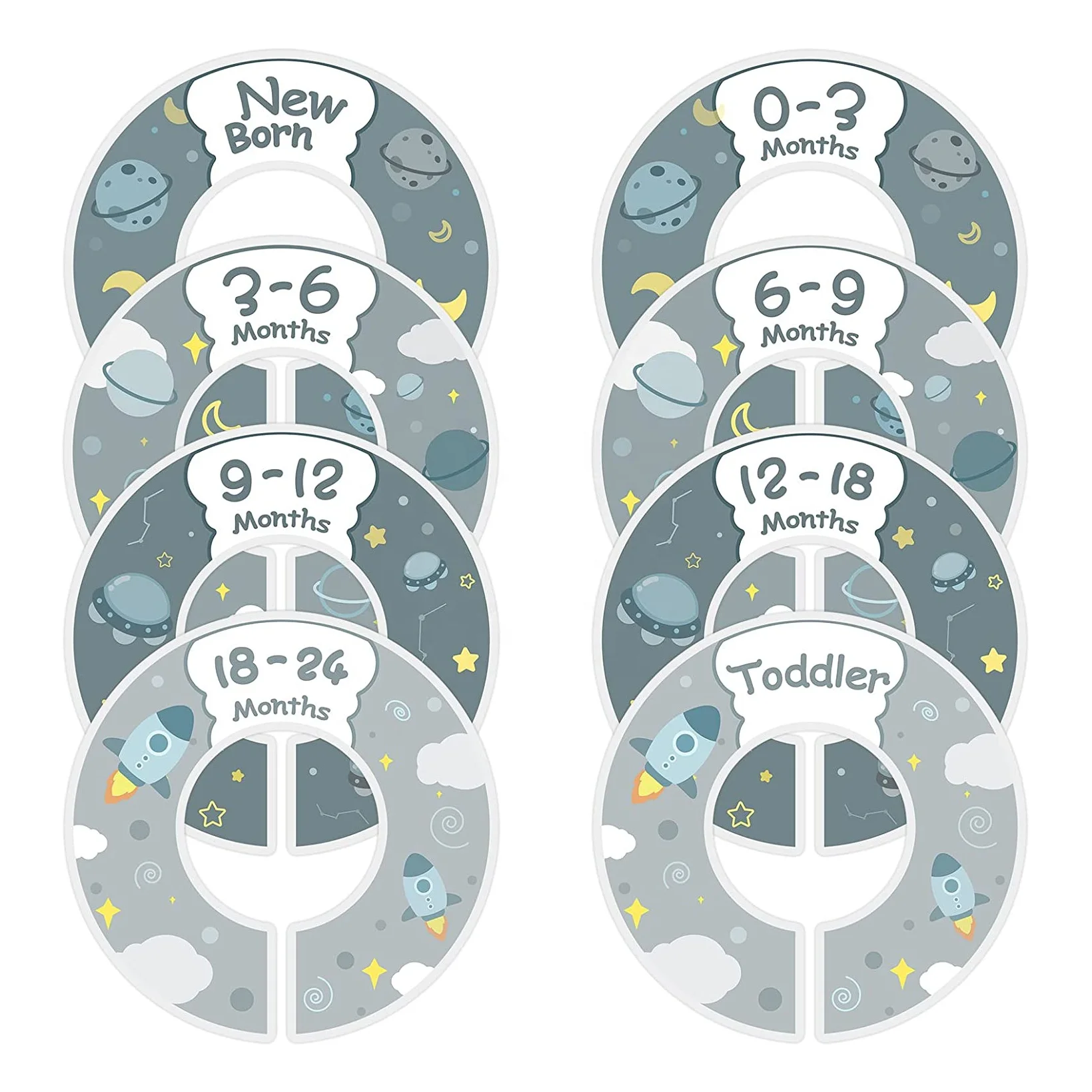 Custom Design Baby Closet Divider Nursery Clothing Organizer