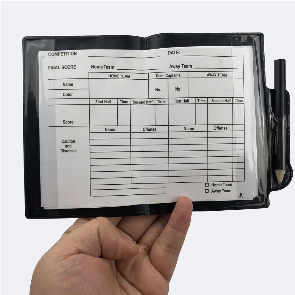 New Sport Football Notebook Neon Soccer Referee Waring Cards Referee Wallet with Red and Yellow Card Set