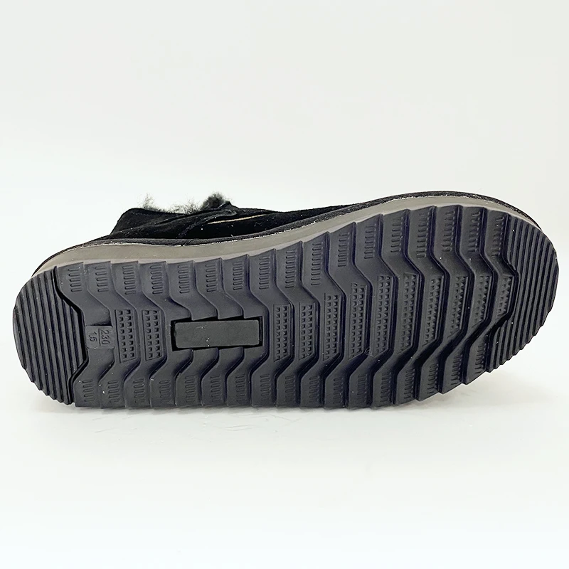 Hot Selling Round Toe Street High Top Board Boots Black Leather Casual Women Ankle Winter Boots