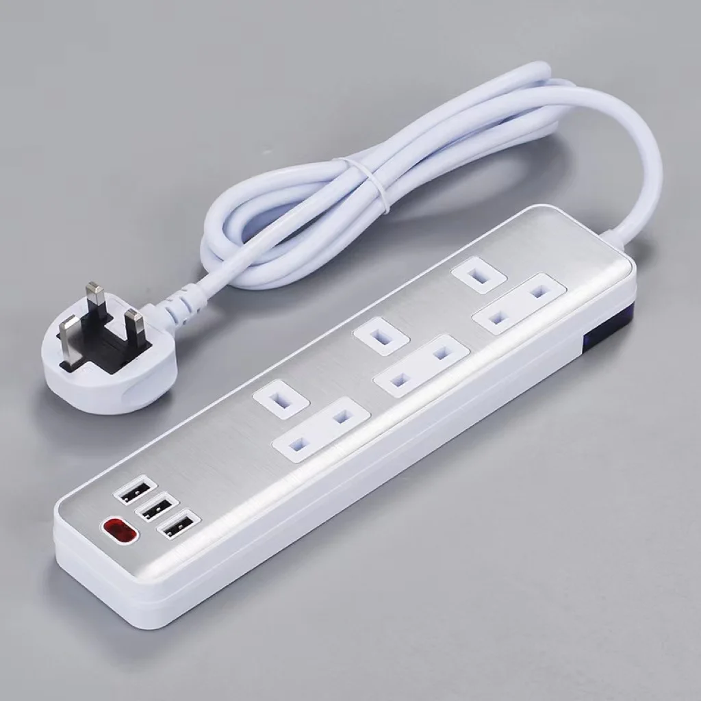 British standard plug Power Charging 13A Extension Socket USB