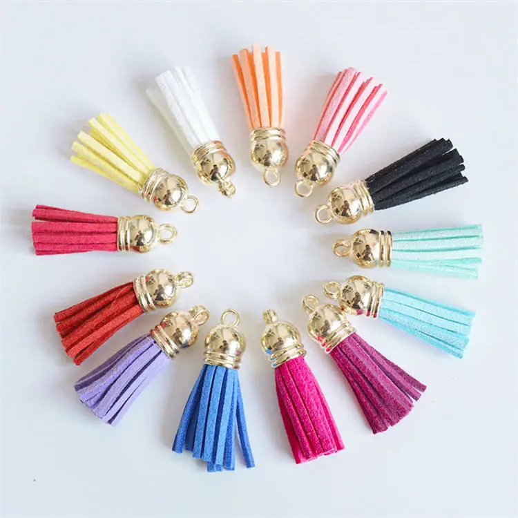 Custom advanced colorful tassels for DIY tassel key chain leather Jewelry Making Handmade tassel fringe