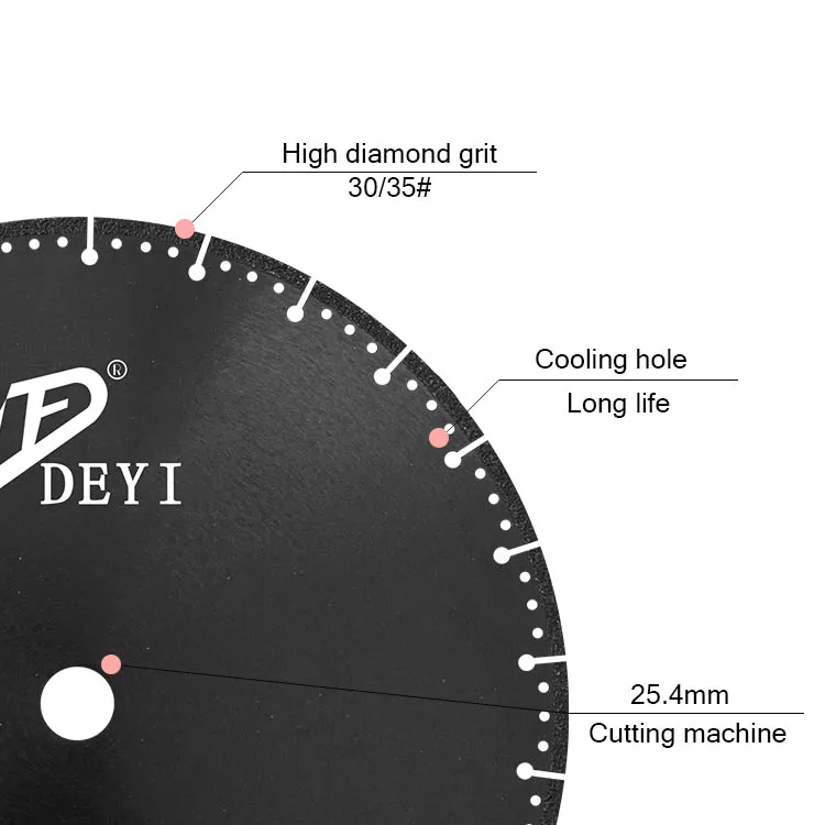 350mm marble diamond circular saw blade to cut stone and metal tube pipes inox rebar aluminum plastic superfine cutting disc