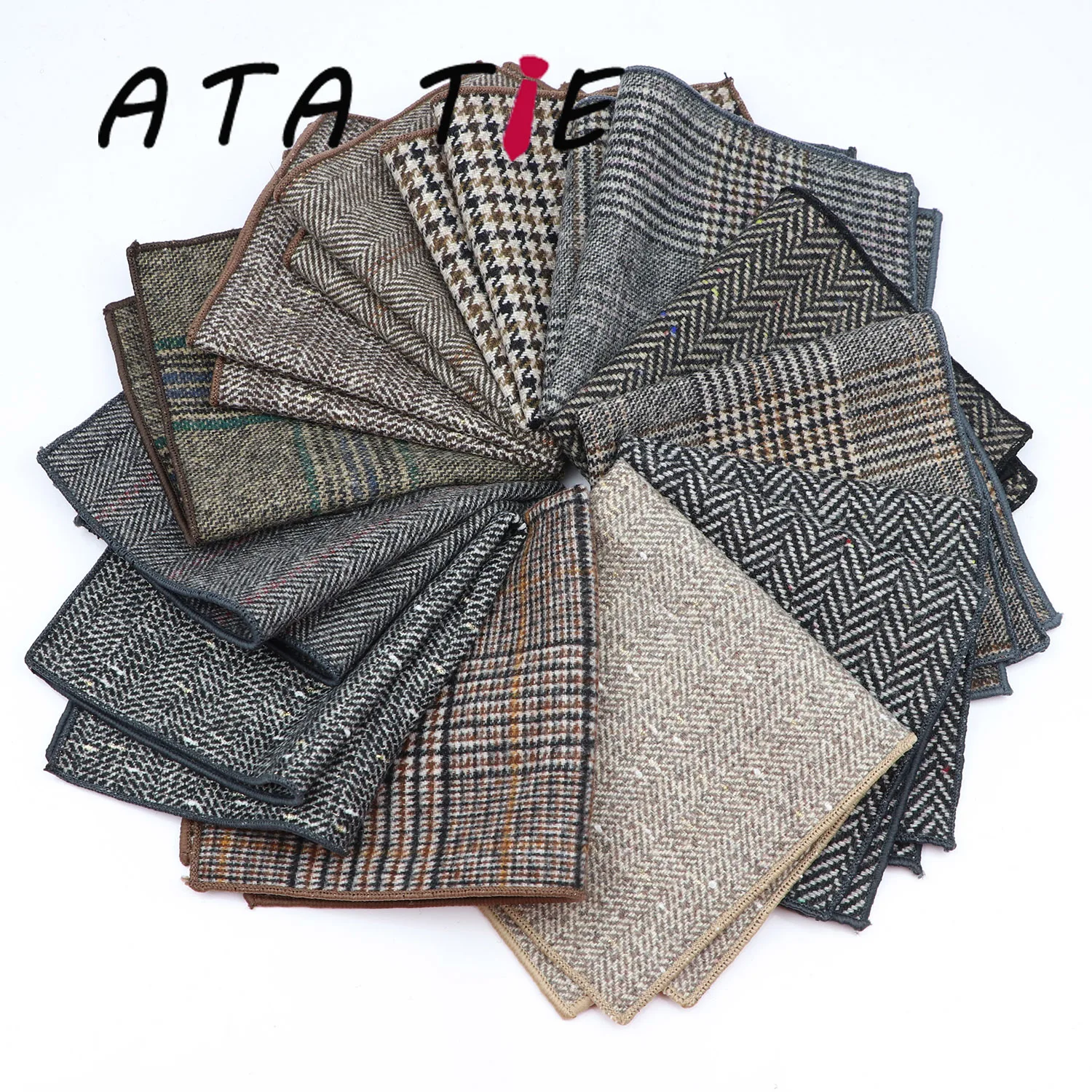 Классический мягкий Карманный квадратный платок в клетку и полоску из 50% шерсти и кашемира, мужской костюм длиной 24 см, носовой платок для вечеринки, смокинг, галстук, подходящий зимний подарок