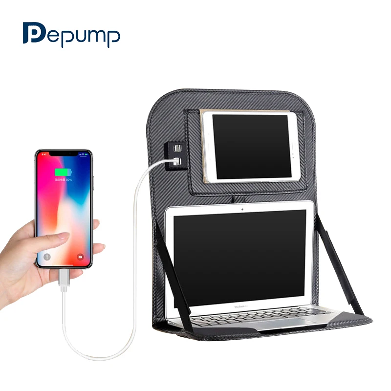 SN-Y-062 автомобильный планшет на заднее сиденье 4 USB зарядное устройство Карманный складной держатель для ноутбука лоток Органайзер на заднее сиденье автомобиля