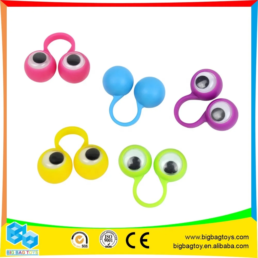 New material ABS plastic moving eye monster finger toy assorted colors for kids boys and girls