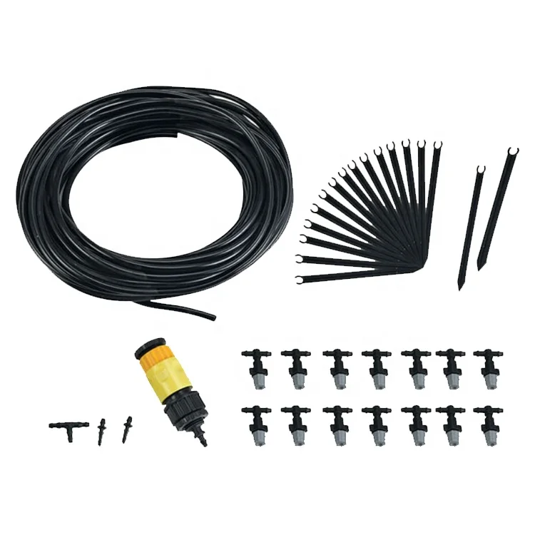 Drip Irrigation Kit, Garden Irrigation DIY System Garden Irrigation Adjustable Nozzle Automatic Watering Kits for Greenhouse