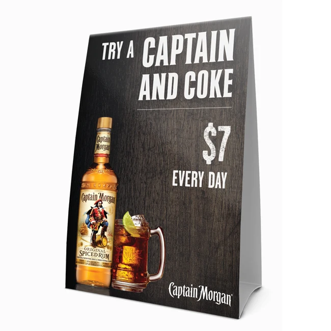 Price Menu Table Tent Card Digital Printing for Club Restaurant Hotel Menu