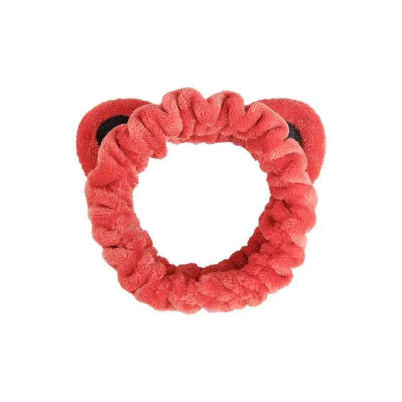 Hot Sale Cat ears Coral Fleece Head Bands for Washing Face and Makeup, Bow Tie Hair Band, Microfiber Women Headbands