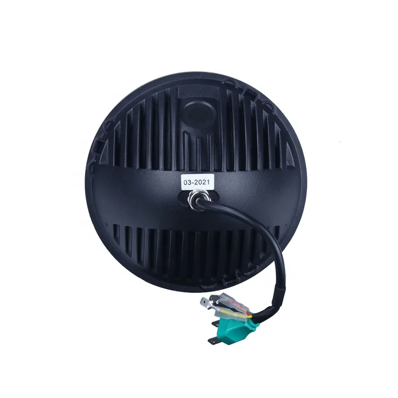 Round 7inch h4 amber turn light headlamp DRL led headlight for Jeep land rover defender off road