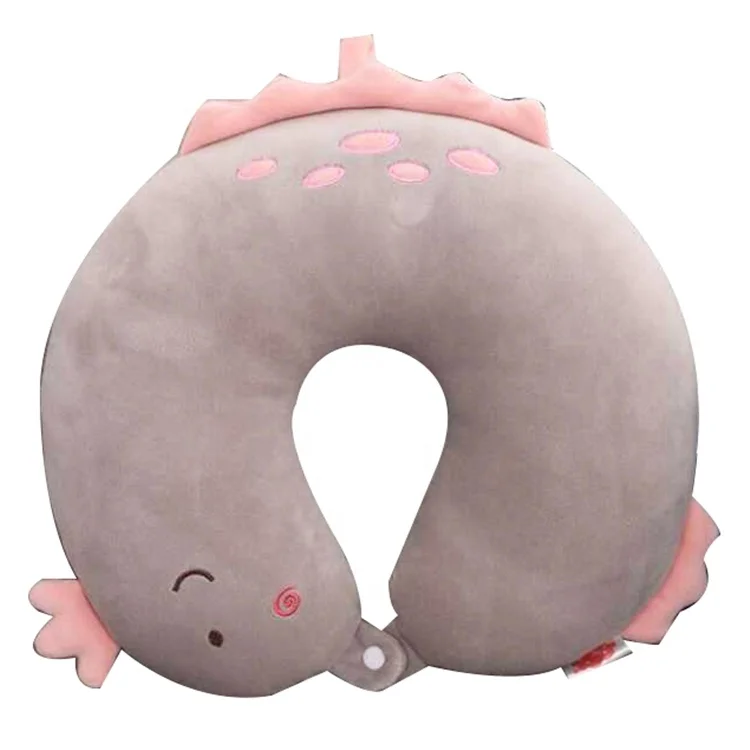 Factory Wholesale Soft comfy colorful plane travel office nap Plush cartoon animal U Shape Neck Massage Pillow