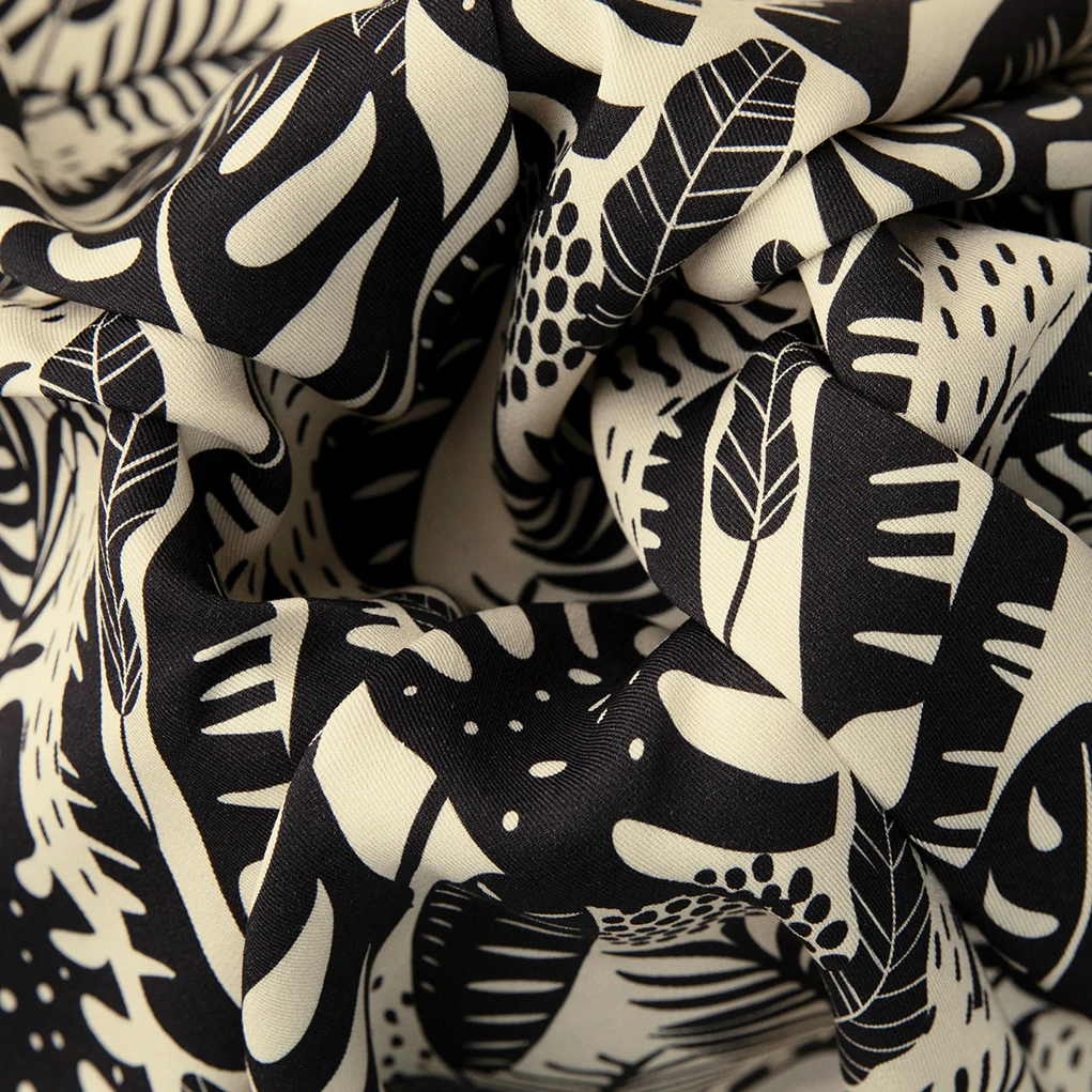 Изготовленный На Заказ «Чаллис» из искусственного шелка с цифровым принтом тропических в морском стиле узором виде листьев 100% вискоза ткань 160gsm для мужской одежды