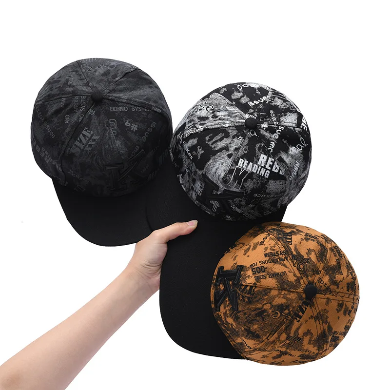 3D embroidered snapshot cap, custom embroidered your logo snapshot cap with a printed border