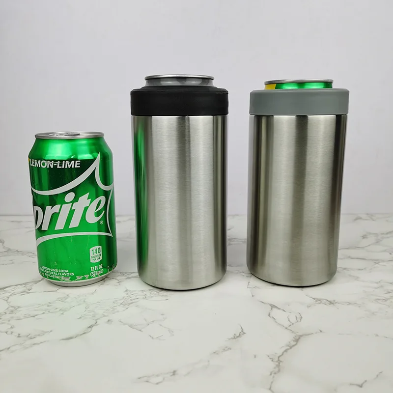 Amzon Hot sell 12OZ Double Wall Stainless Steel Vacuum Portable beer holder 3&1cooler  Customized With Lid