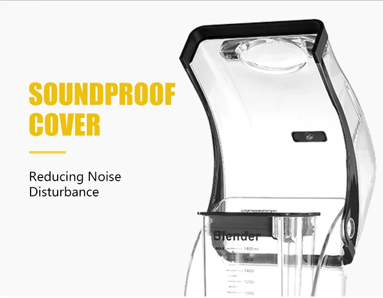 Commercial fully automatic blender touch screen pure copper motor durable silent smoothie machine home milkshake machine