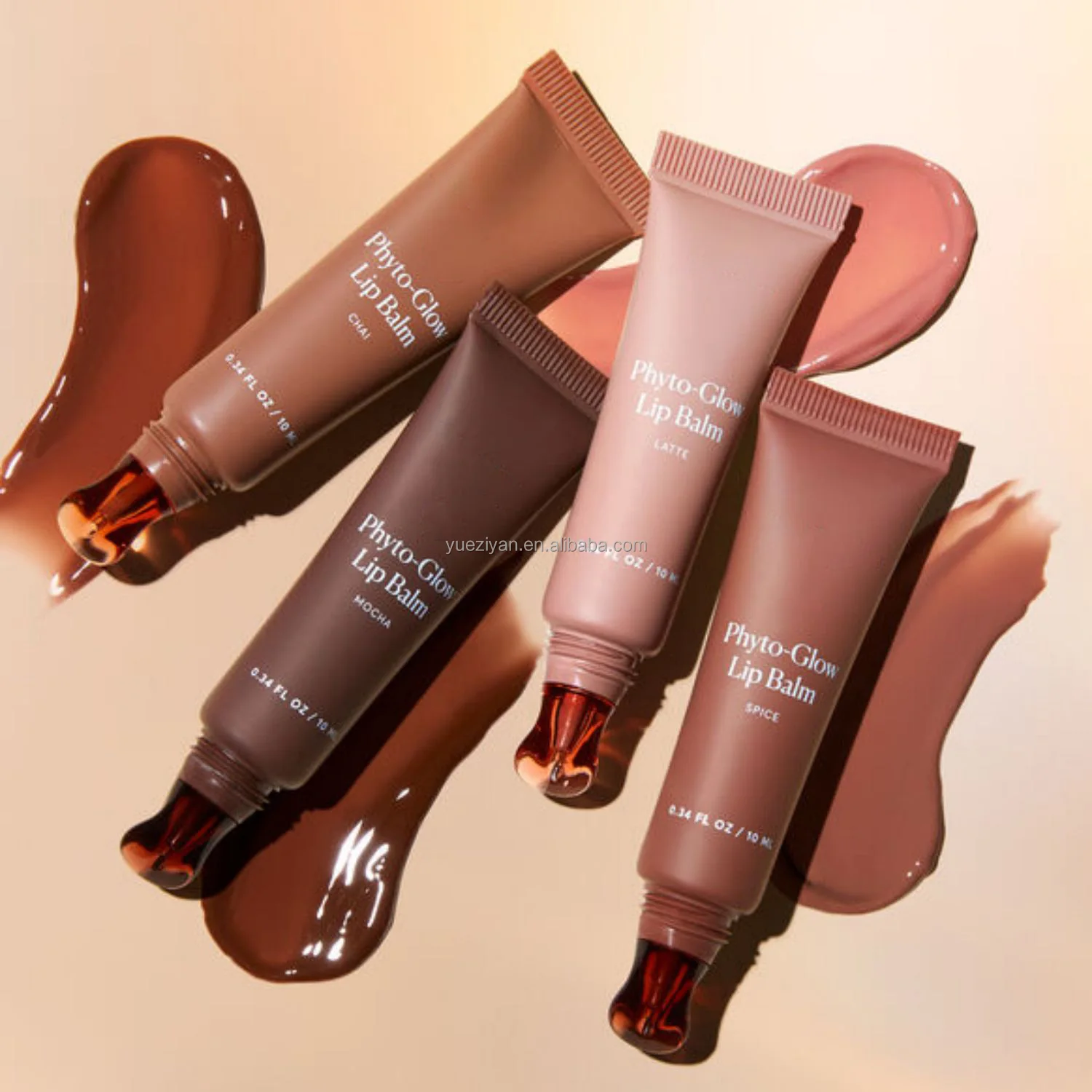 Natural Mocha Pant Glow Lip Balm Custom Logo Organic Vegan Tinted Butter Moisturize Smooth Silky Lip Balm