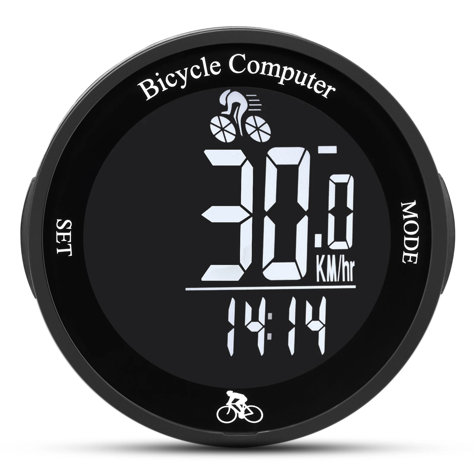 Wireless Bicycle Computer Waterproof Bike Odometer Multifunctional LCD Screen Cycle Speedometer Mountain Bike Speedometer#CC-02