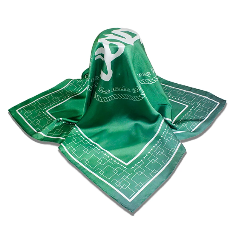 Promotional fashion custom made hair silk bandanas scarf