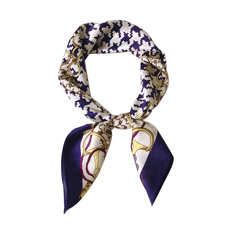 New 2021 Korean Daqian Spring and Summer Bird Pattern Fresh Printed Silk Scarf