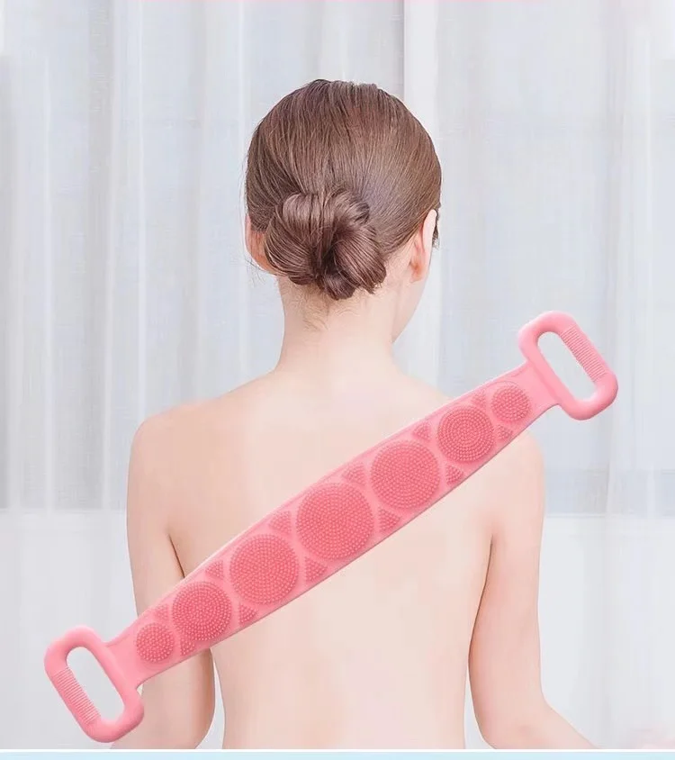 Домашний скребок для глубокой очистки задней части, силиконовый скребок для уборки ванной, душа, силиконовая щетка, скребок-ремень