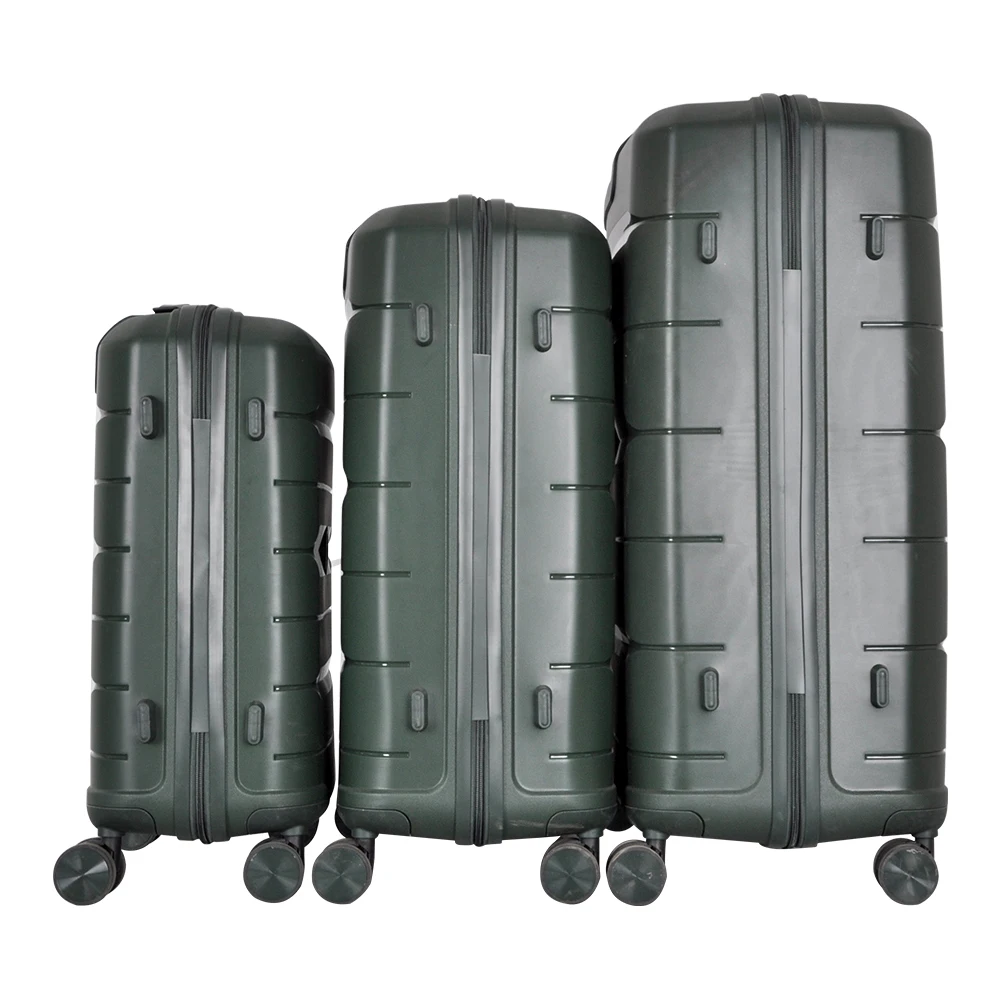 Factory customized logo PP large capacity multifunctional carry on travel luggage set 4 pc