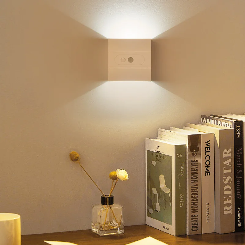 2700K Up And Down Wall Lamp 3W Human Body Induction Sensor Control Rechargeable Wall Light