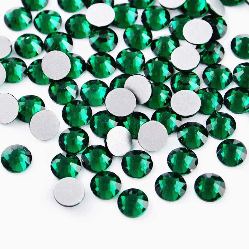 Незакрепленные стеклянные серебряные стразы с плоской задней стороной без горячей фиксации, оптовая продажа, подвески, Кристальные стразы, дизайны для одежды