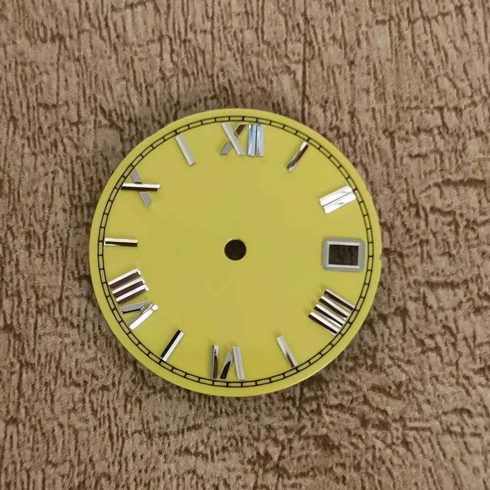 New Design 28.5Mm Watch Dial Suitable For Seik-o Nh35/36/7S Movement Enamel Roman Scale Dial High-Quality