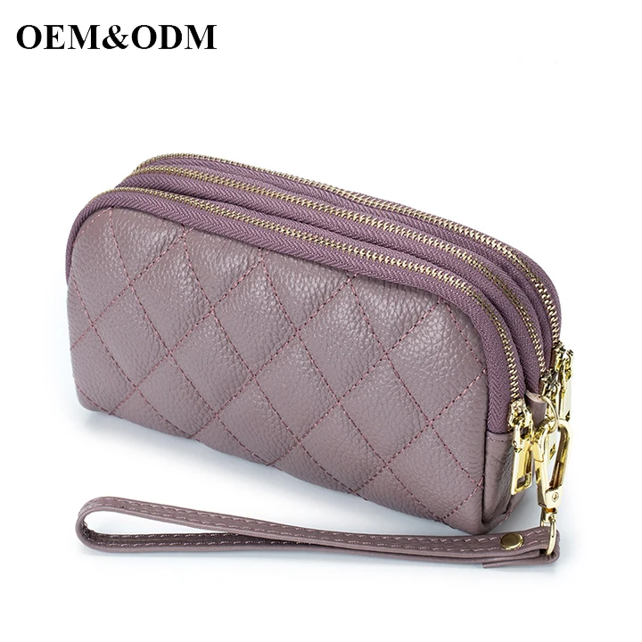 J119 Super Thin Multi-Slot Wallet,Clutch Lady Fashion PU Leather Clutches Purse with Zipper for Woman/