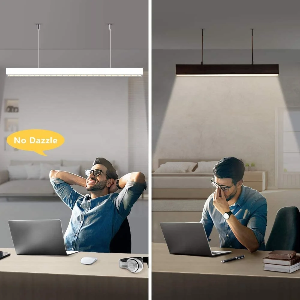 Led Purification Fixture Surface Mounted Recessed Led Batten Light 36W 40W 48W Office Led Linear Light Lamp