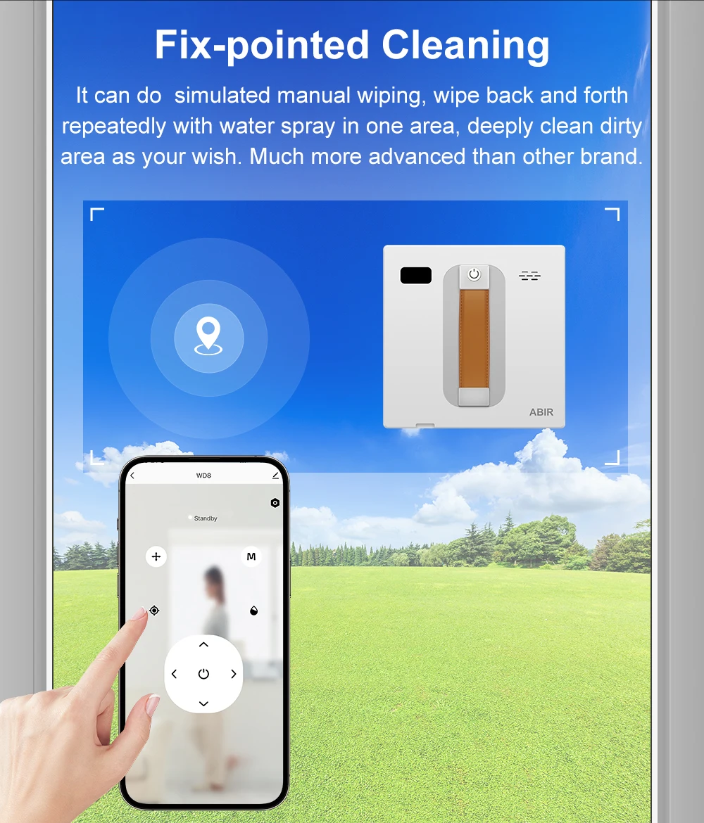 Electric Window Cleaners Glass Cleaning Robot with Water Tank  Spraying Function Robotic Vacuum Cleaner Robot