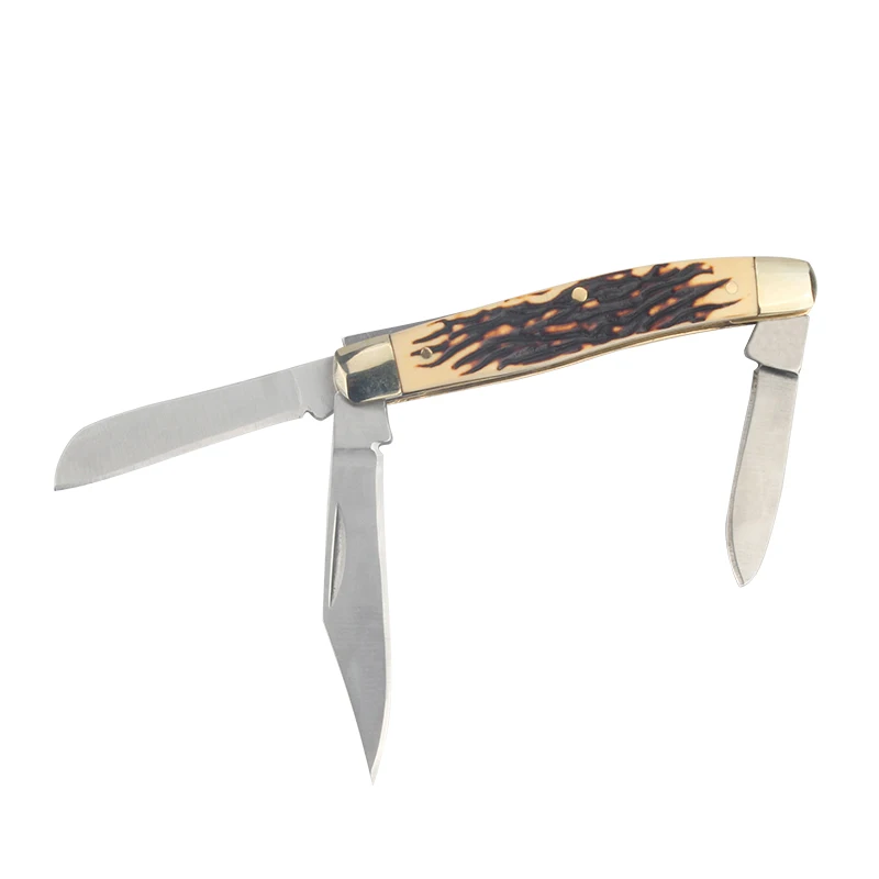 Yangjiang iWAKEE Classical Three Blades Plastic Folding Pocket Survival Knife